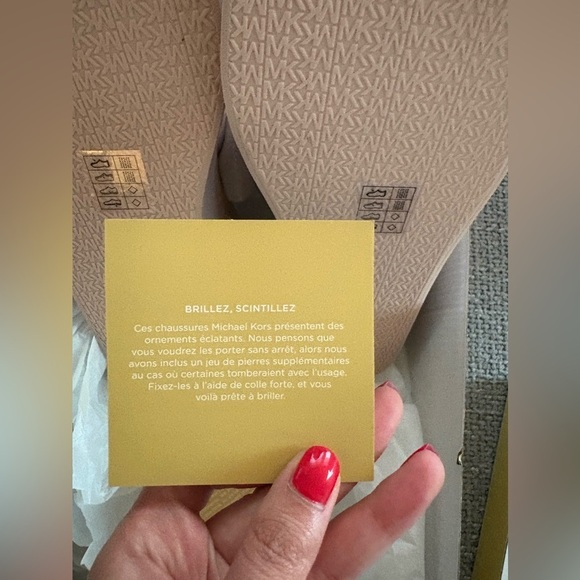 Michael Kors Glitter Chain Mesh Platform Sandals Size 9 Rose Gold - Picture 16 of 16